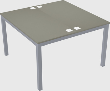 Shared rectangular desk