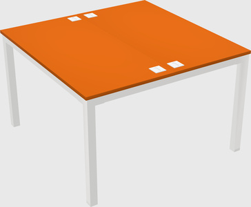 Shared rectangular desk