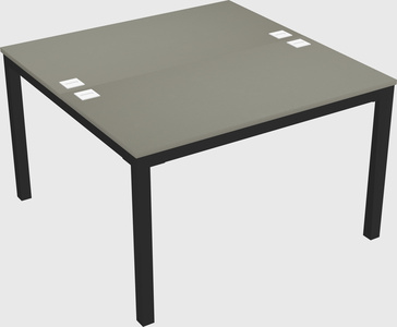 Shared rectangular desk