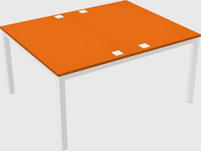 Shared rectangular desk