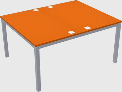 Shared rectangular desk