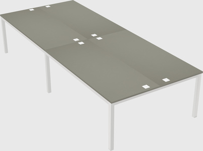 Shared rectangular desk