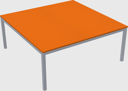 Shared rectangular desk
