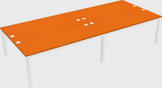 Shared rectangular desk