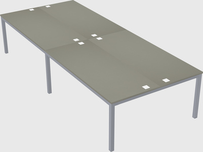 Shared rectangular desk