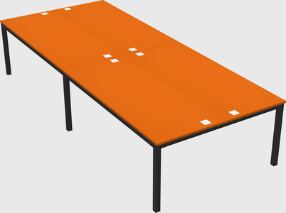 Shared rectangular desk