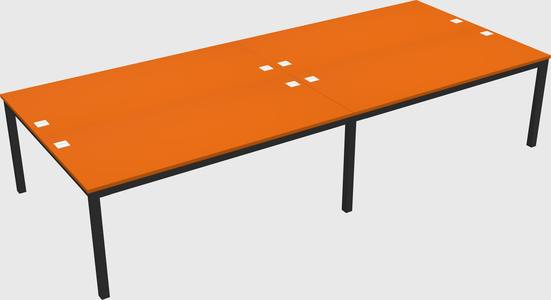 Shared rectangular desk