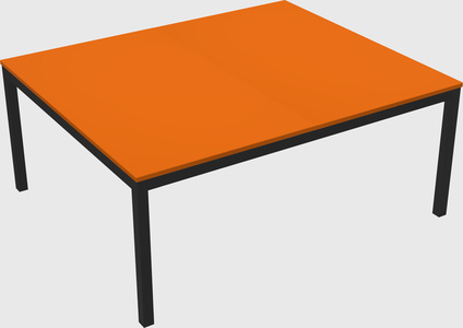Shared rectangular desk