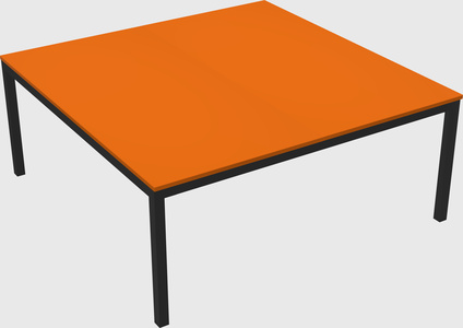 Shared rectangular desk