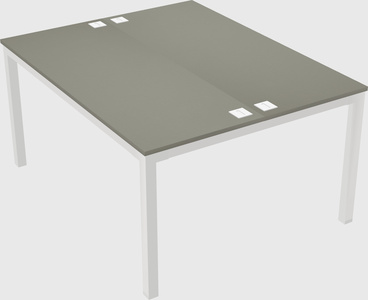 Shared rectangular desk