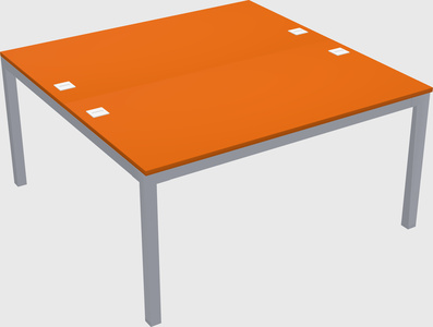 Shared rectangular desk