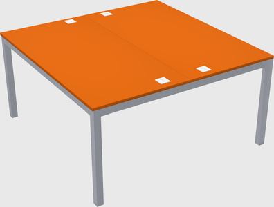 Shared rectangular desk