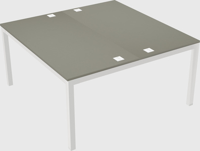Shared rectangular desk