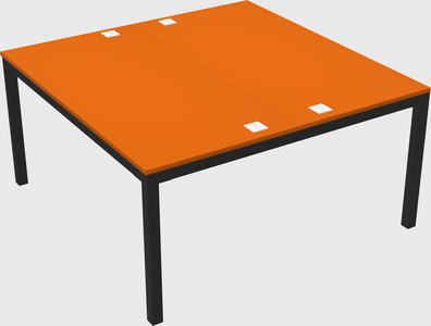 Shared rectangular desk
