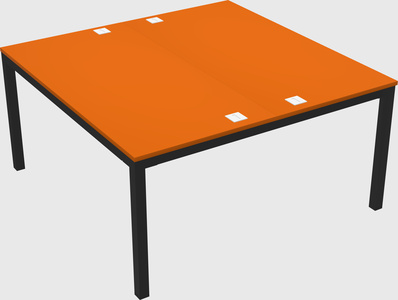 Shared rectangular desk