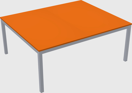 Shared rectangular desk