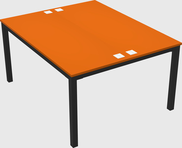 Shared rectangular desk