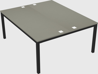 Shared rectangular desk