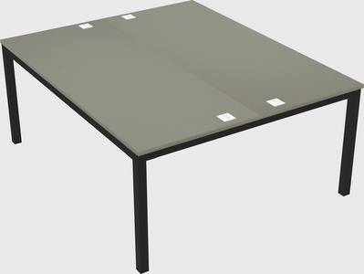 Shared rectangular desk
