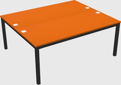 Shared rectangular desk