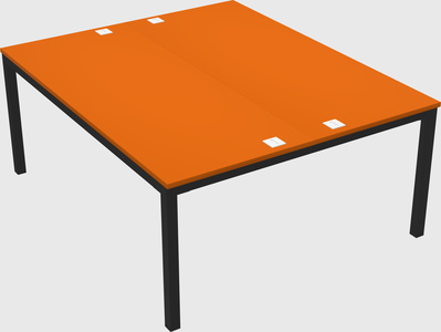 Shared rectangular desk