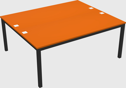Shared rectangular desk