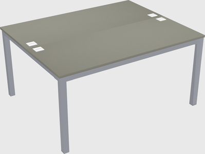 Shared rectangular desk