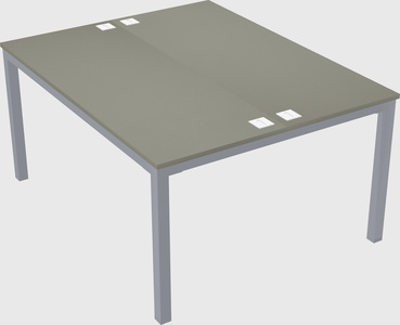 Shared rectangular desk