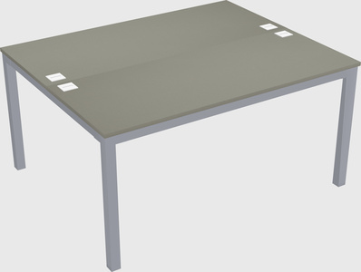 Shared rectangular desk