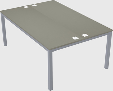 Shared rectangular desk