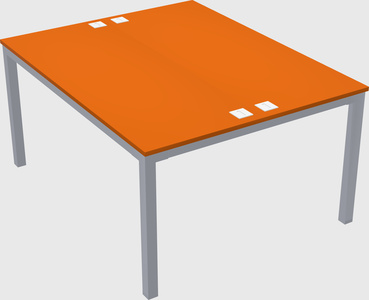 Shared rectangular desk