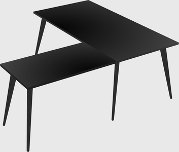 Modern l-shaped office desk