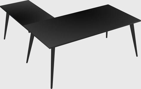 Modern l-shaped office desk