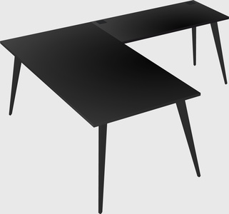 Modern l-shaped office desk