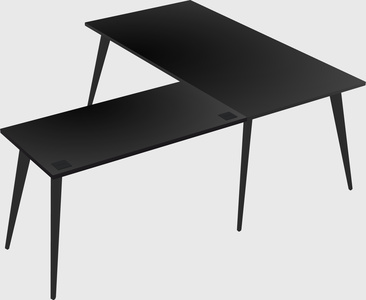 Modern l-shaped office desk