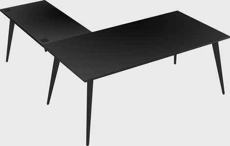 Modern l-shaped office desk