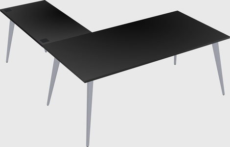 Modern l-shaped office desk