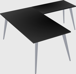 Modern l-shaped office desk