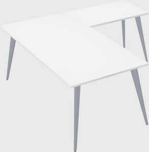 Modern l-shaped office desk