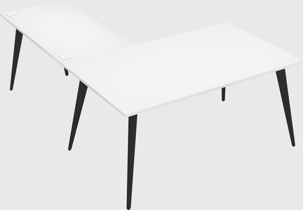 Modern l-shaped office desk