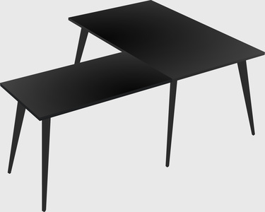 Modern l-shaped office desk
