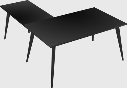 Modern l-shaped office desk