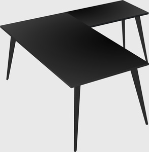Modern l-shaped office desk