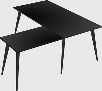 Modern l-shaped office desk