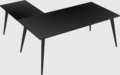 Modern l-shaped office desk