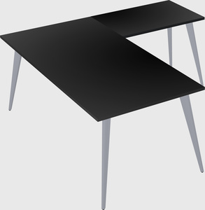 Modern l-shaped office desk