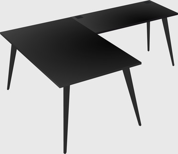Modern l-shaped office desk
