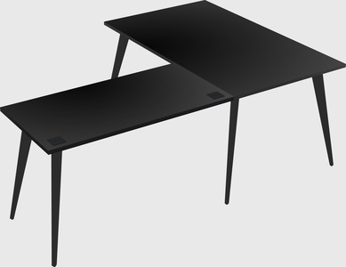Modern l-shaped office desk