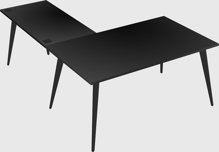 Modern l-shaped office desk