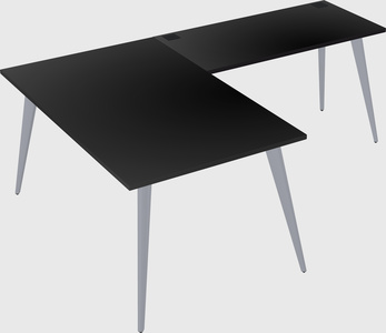 Modern l-shaped office desk